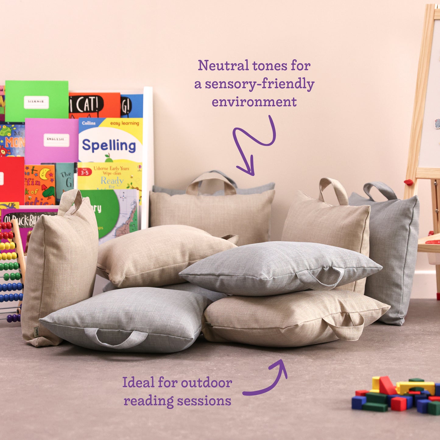 Neutral Classroom Grab & Go Cushion set