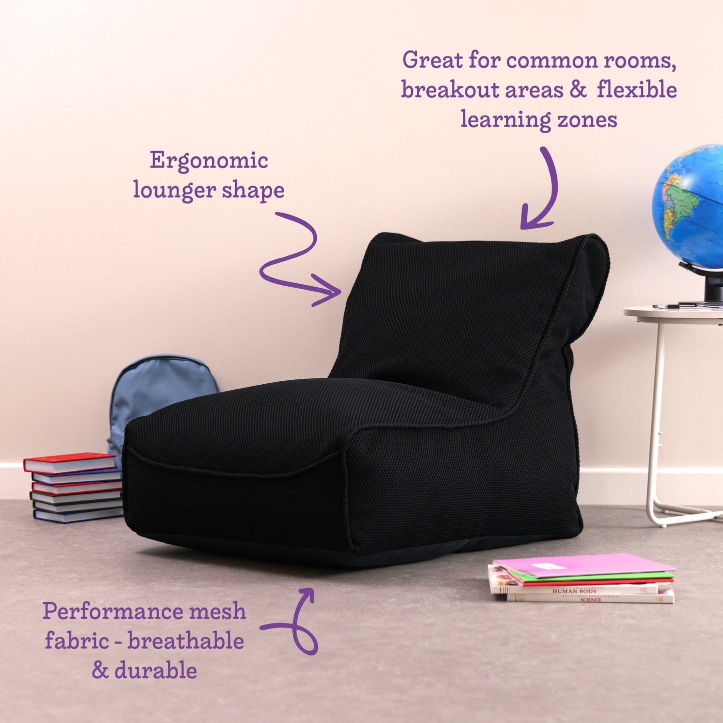 Middle & Secondary School Study Lounger Bean Bag